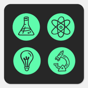 Wetenschapselementen Vierkante Sticker