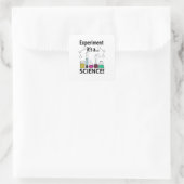 Wetenschapsexperiment Het is een wetenschap Vierkante Sticker (Tas)