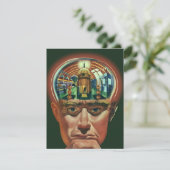 Wetenschapsfiche, Alien Brain in Laboratory (Staand voorkant)