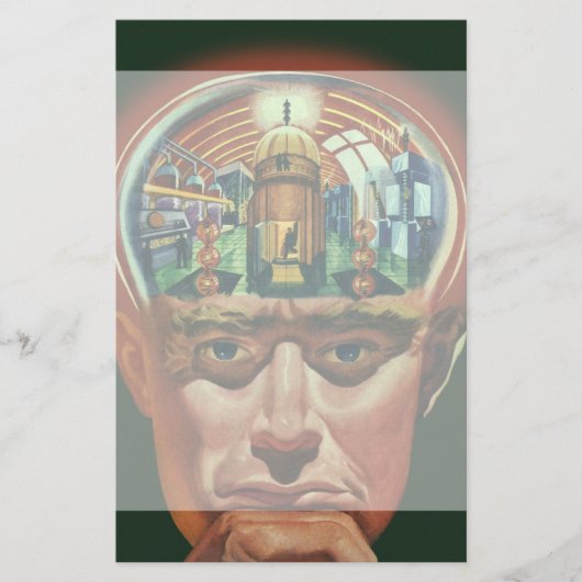  Wetenschapsfiche, Alien Brain in Laboratory (Voorkant)