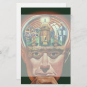  Wetenschapsfiche, Alien Brain in Laboratory (Voorkant / Achterkant)