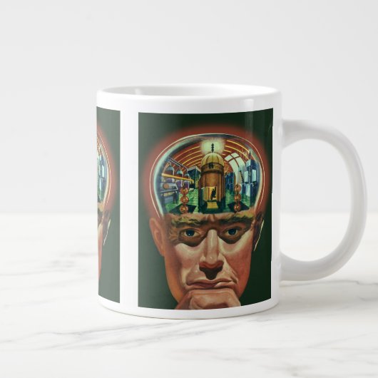  Wetenschapsfiche, Alien Brain in Laboratory Grote Koffiekop (Rechts)