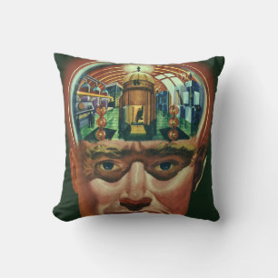 Wetenschapsfiche, Alien Brain in Laboratory Kussen