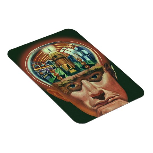  Wetenschapsfiche, Alien Brain in Laboratory Magneet (Rechterzijde)