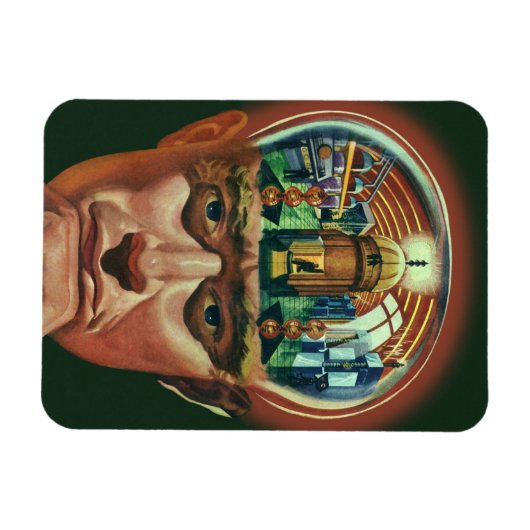 Wetenschapsfiche, Alien Brain in Laboratory Magneet (Horizontaal)