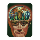  Wetenschapsfiche, Alien Brain in Laboratory Magneet (Verticaal)