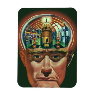 Wetenschapsfiche, Alien Brain in Laboratory Magneet