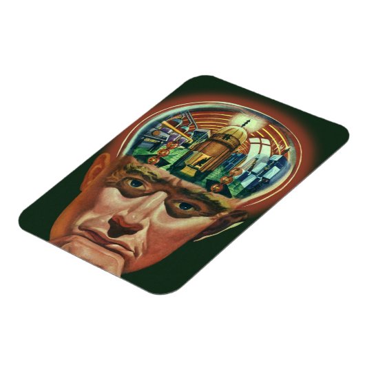  Wetenschapsfiche, Alien Brain in Laboratory Magneet (Linkerzijde)