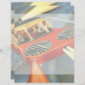  wetenschapsfiche Futuristische vliegende auto (Voorkant / Achterkant)