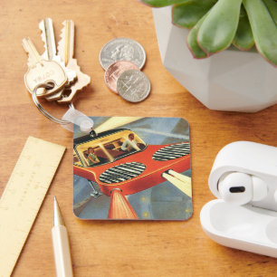  wetenschapsfiche Futuristische vliegende auto Sleutelhanger