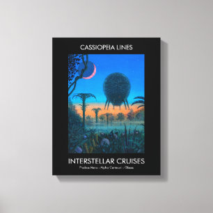 Wetenschapsfiche Interstellaire cruises Caspar Lin Canvas Afdruk