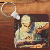  Wetenschapsfiche, Laboratory Mad Scientist Sleutelhanger (Voorkant)