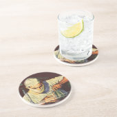  Wetenschapsfiche, Laboratory Mad Scientist Zandsteen Onderzetter (Zijkant)