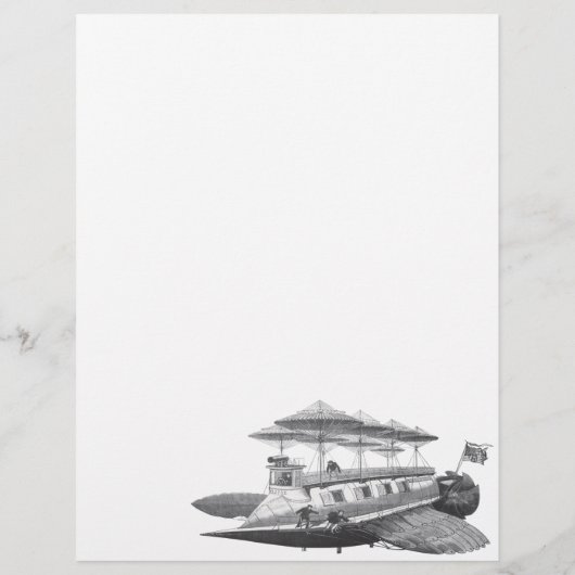 wetenschapsfiche Steampunk Airship Eclipse Flyer (Achterkant)