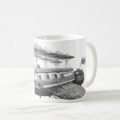  wetenschapsfiche Steampunk Airship Eclipse Koffiemok (Voorkant rechts)