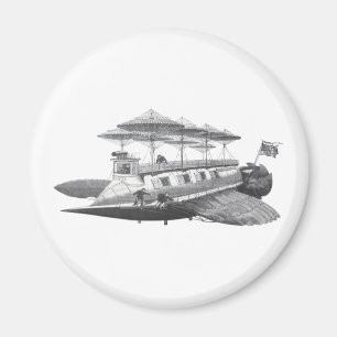 wetenschapsfiche Steampunk Airship Eclipse Magneet