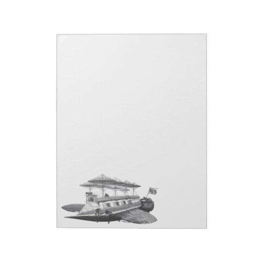  wetenschapsfiche Steampunk Airship Eclipse Notitieblok (Gedraaid)