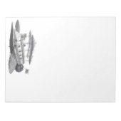  wetenschapsfiche Steampunk Airship Eclipse Notitieblok (Voorkant)