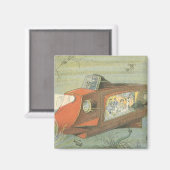 Wetenschapsfiche Steampunk-onderzeeër in Zee Magneet (Voorkant / Achterkant)