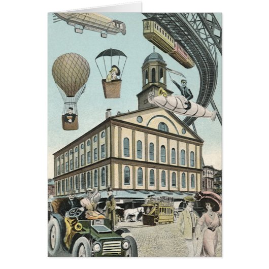  Wetenschapsfiche, Victoriaans Steam Punk Stad (Voorkant)