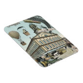  Wetenschapsfiche, Victoriaans Steam Punk Stad Magneet (Rechterzijde)