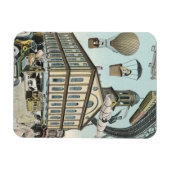  Wetenschapsfiche, Victoriaans Steam Punk Stad Magneet (Horizontaal)