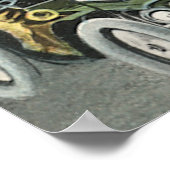  Wetenschapsfiche, Victoriaans Steam Punk Stad Poster (Hoek)