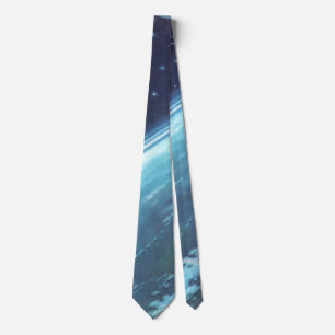  Wetenschapsfilm, Aarde bij nacht met sterren Stropdas