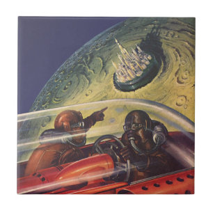  Wetenschapsfilm, Futuristic City op maan Tegeltje