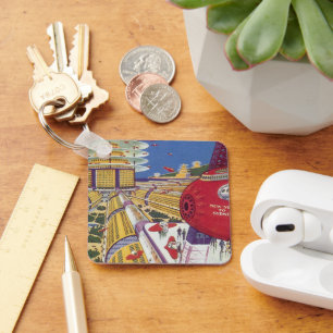  Wetenschapsfilm, Futuristic New York City Sleutelhanger