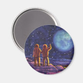  Wetenschapsfilm, Sci Fi Astronauts op maan Magneet (Voorkant / Achterkant)