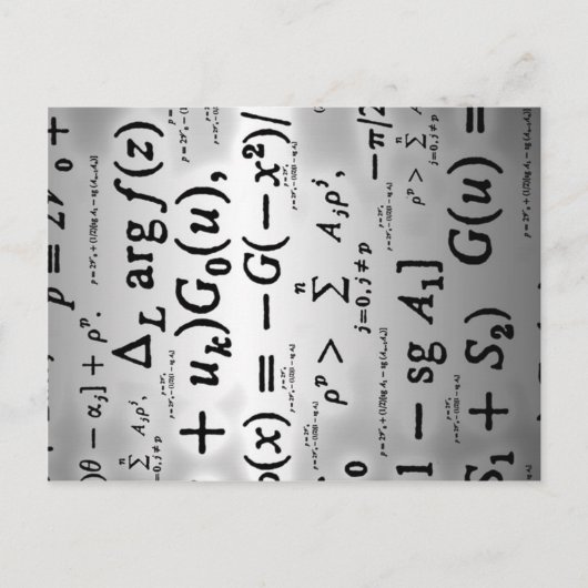 Wetenschapsformules Briefkaart (Voorkant)