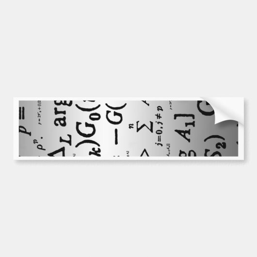 Wetenschapsformules Bumpersticker (Voorkant)