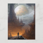 Wetenschapsgebied Stadslandschap Sci Fi Briefkaart (Voorkant)