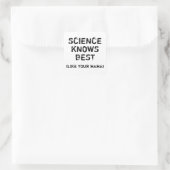 Wetenschapsgrap: Wetenschap weet het best (zoals j Vierkante Sticker (Tas)