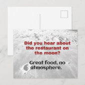 Wetenschapsgrapje, papa-grapje briefkaart Moon (Voorkant / Achterkant)