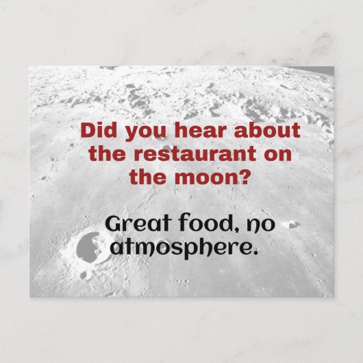 Wetenschapsgrapje, papa-grapje briefkaart Moon (Voorkant)
