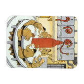  wetenschapskerij, laboratoriumwetenschappers eten magneet (Horizontaal)