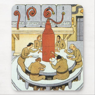 wetenschapskerij, laboratoriumwetenschappers eten muismat