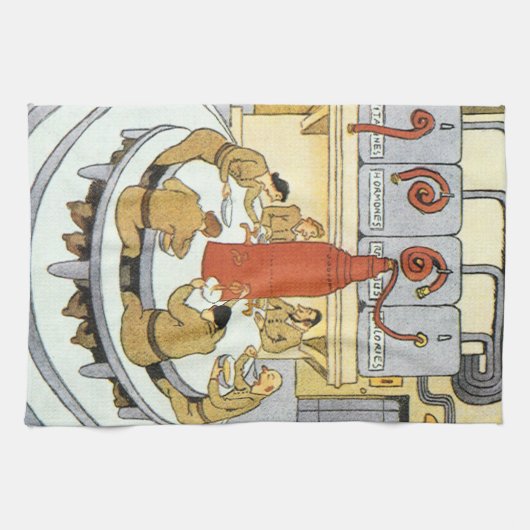 wetenschapskerij, laboratoriumwetenschappers eten theedoek (Horizontaal)