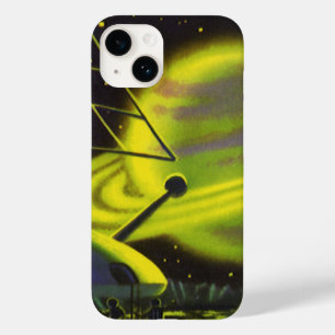 wetenschapsketen Neon Green Planet w Rings Case-Mate iPhone 14 Hoesje