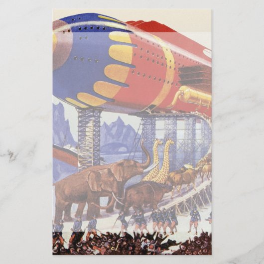 wetenschapsketen, Noah's ark Wilde Dieren Briefpapier (Voorkant)