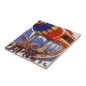  wetenschapsketen, Noah's ark Wilde Dieren Tegeltje (Zijkant)