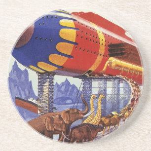  wetenschapsketen, Noah's ark Wilde Dieren Zandsteen Onderzetter