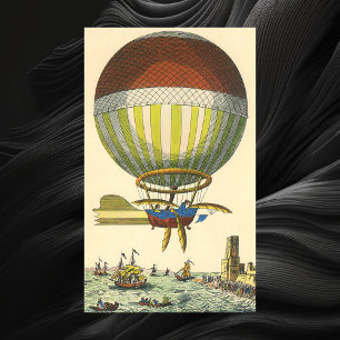 wetenschapsketen Steampunk Hot Air ballon Poster