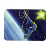 wetenschapskeuforonaut op een ruimtevaart magneet (Horizontaal)
