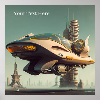  wetenschapskeuze: spectaculaire vliegende auto's poster