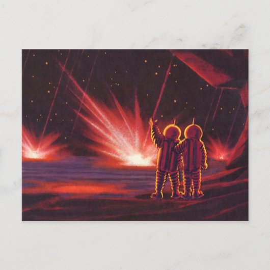 wetenschapskeuzes Alien Red Planet Explosion Briefkaart (Voorkant)