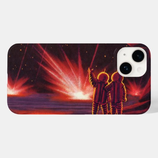wetenschapskeuzes Alien Red Planet Explosion Case-Mate iPhone Case (Achterkant (horizontaal))