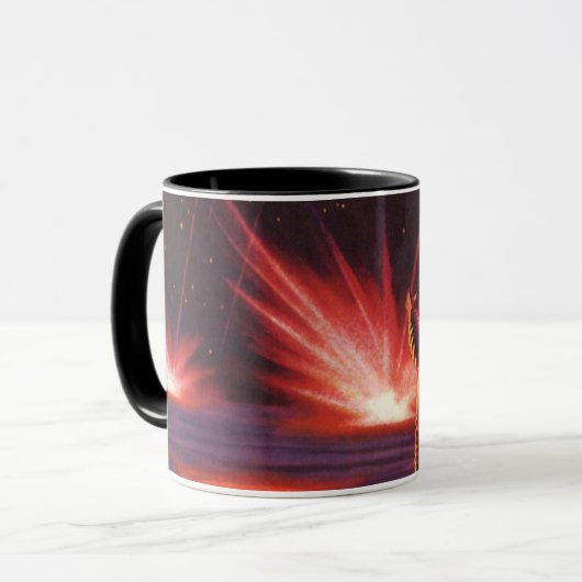 wetenschapskeuzes Alien Red Planet Explosion Mok (Voorkant links)